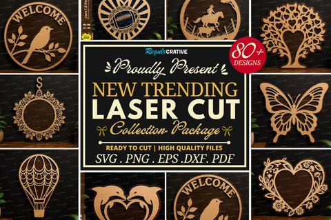 Laser Cut Mega SVG Bundle,Laser Cut Wall Art SVG,PNG,EPS,DXF & PDF FILES,cnc svg , wooden ornament SVG BUNDLE SVG Regulrcrative 