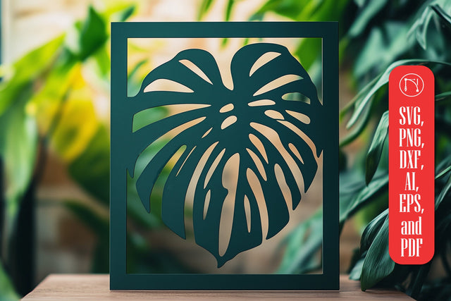 Laser Cut Monstera Wall Art SVG cut file SVG MD JOYNAL ABDIN 