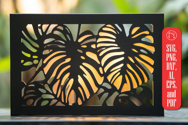 Laser Cut Monstera Wall Art SVG cut file SVG MD JOYNAL ABDIN 