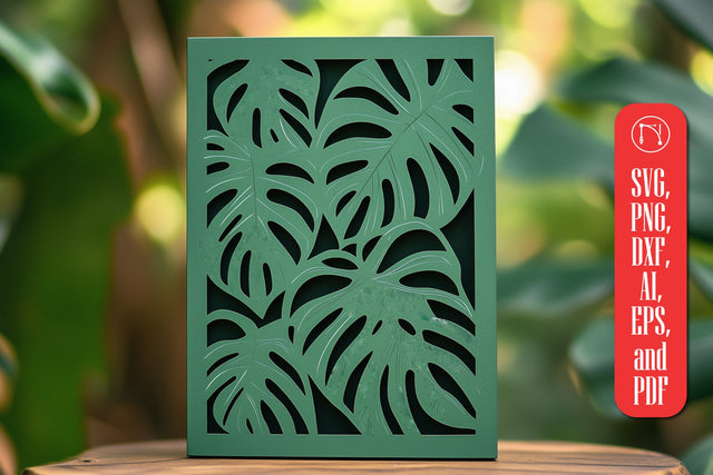 Laser Cut Monstera Wall Art SVG cut file SVG MD JOYNAL ABDIN 