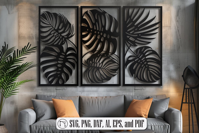Laser Cut Monstera Wall Art SVG design SVG MD JOYNAL ABDIN 