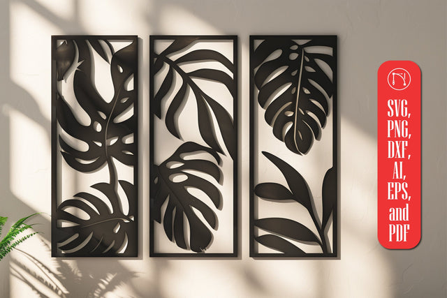 Laser Cut Monstera Wall Art SVG design SVG MD JOYNAL ABDIN 