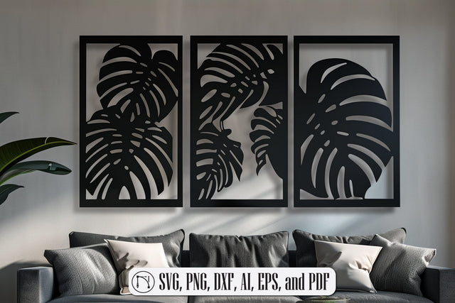 Laser Cut Monstera Wall Art SVG design SVG MD JOYNAL ABDIN 