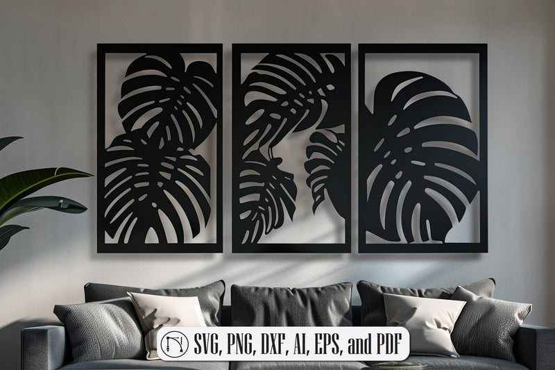 Laser Cut Monstera Wall Art SVG design SVG MD JOYNAL ABDIN 