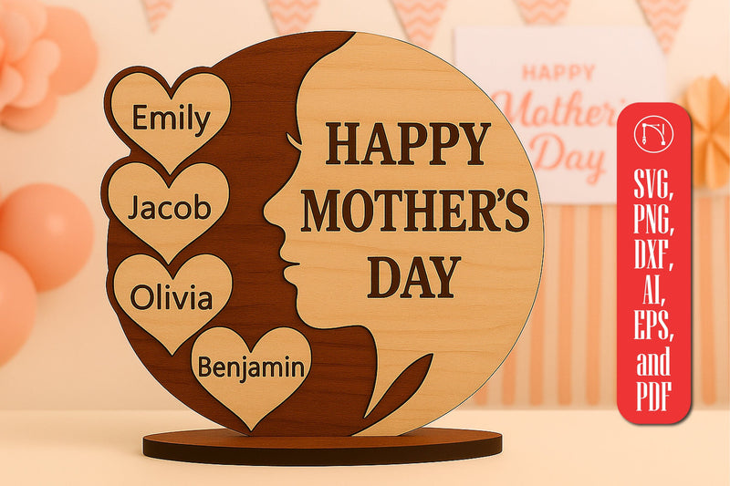 laser cut Mother's Day Stand SVG cut fil SVG MD JOYNAL ABDIN 