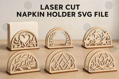 Laser Cut Napkin Holder SVG Bundle SVG MD JOYNAL ABDIN 