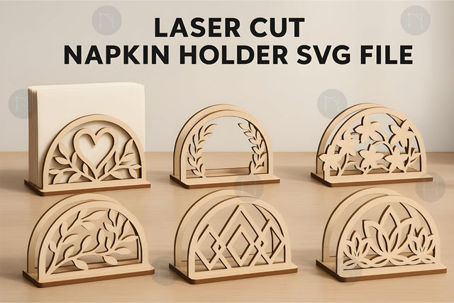 Laser Cut Napkin Holder SVG Bundle SVG MD JOYNAL ABDIN 