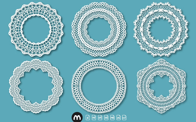 Laser Cut Paper Circle Frame Bundle SVG SVG naemmiah021 