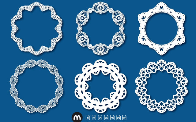 Laser Cut Round Circle Frame Bundle SVG SVG naemmiah021 