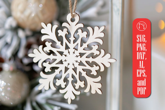 laser-cut Snowflake Gift Tag SVG SVG MD JOYNAL ABDIN 