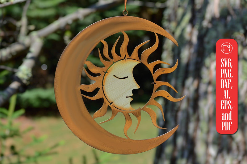 laser cut Sun and Moon SVG cut file SVG MD JOYNAL ABDIN 