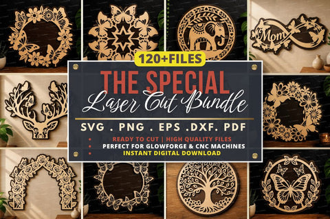 Laser Cut SVG Mega Bundle, Laser Cut Files pack Bundle SVG Regulrcrative 