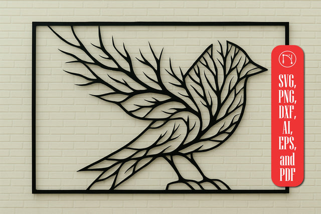Laser Cut Tree in Bird SVG cut file SVG MD JOYNAL ABDIN 