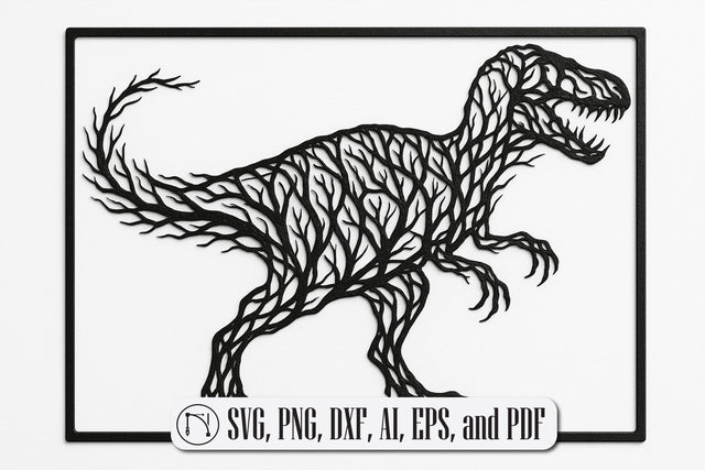 Laser Cut Tree in Dinosaur SVG cut file SVG MD JOYNAL ABDIN 