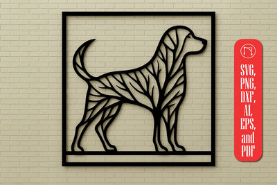 Laser Cut Tree in Dog SVG cut file SVG MD JOYNAL ABDIN 
