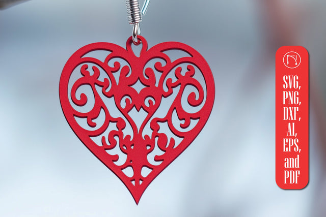Laser Cut Valentine Earring SVG Cut File 1 SVG MD JOYNAL ABDIN 