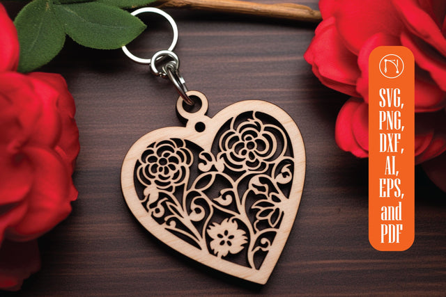 Laser Cut Valentine Keychain SVG SVG MD JOYNAL ABDIN 