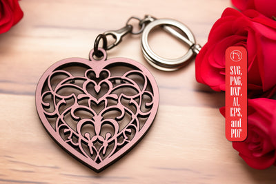 Laser Cut Valentine Keychain SVG SVG MD JOYNAL ABDIN 