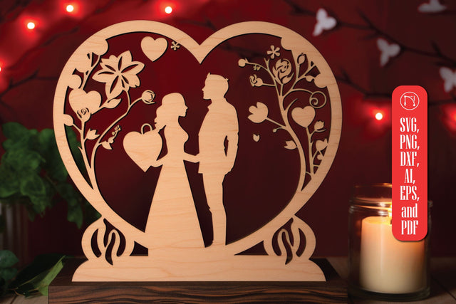 Laser Cut Valentine Stand Decor SVG SVG MD JOYNAL ABDIN 