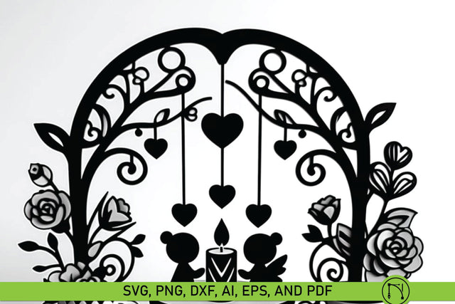 Laser Cut Valentine Stand Decor SVG SVG MD JOYNAL ABDIN 
