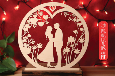 Laser Cut Valentine Stand Decor SVG SVG MD JOYNAL ABDIN 