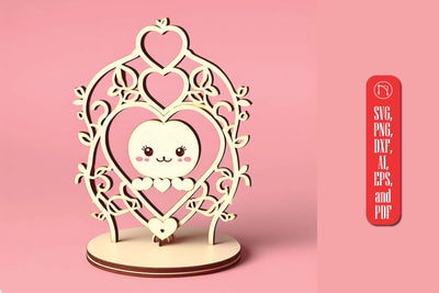 Laser Cut Valentine Stand Decor SVG SVG MD JOYNAL ABDIN 