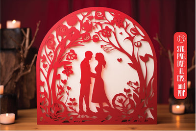 Laser Cut Valentine Stand SVG SVG MD JOYNAL ABDIN 