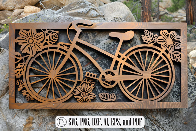 laser-cut wall panel bicycle SVG SVG MD JOYNAL ABDIN 