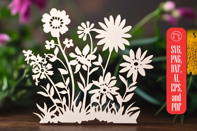 Laser Cut Wildflower SVG Cut File SVG MD JOYNAL ABDIN 