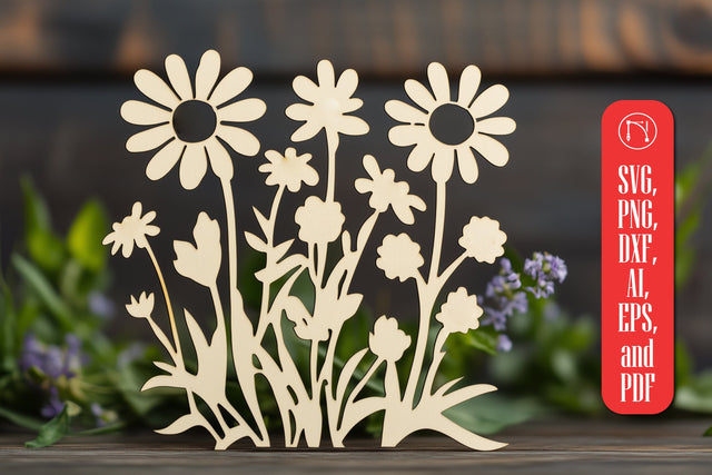 Laser Cut Wildflower SVG Cut File SVG MD JOYNAL ABDIN 