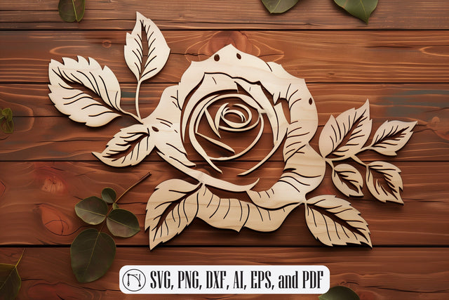 Laser Cut Wood Flower Rose SVG cut file SVG MD JOYNAL ABDIN 
