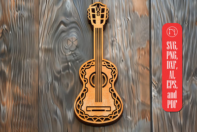 Laser Cut Wood Guitar SVG cut file SVG MD JOYNAL ABDIN 