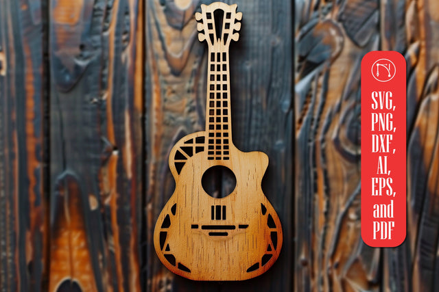 Laser Cut Wood Guitar SVG cut file SVG MD JOYNAL ABDIN 