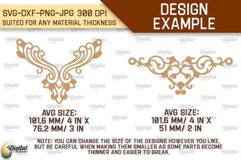 laser Cut Wooden Jewelry. Wooden Necklaces SVG Bundle SVG Evgenyia Guschina 