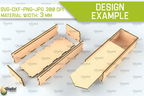 Laser Cut Wooden Kids Pencil Boxes Bundle. School Pencil Cases SVG SVG Evgenyia Guschina 