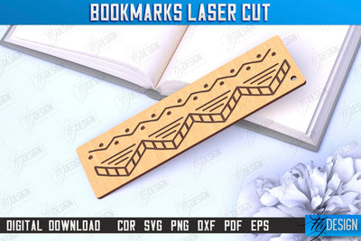 Laser-Engraved Bookmark | Book Lover | Book Marker | Page Holder | CNC File SVG Fly Design 