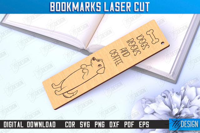 Laser-Engraved Bookmark | Book Lover | Book Marker | Page Holder | CNC File SVG Fly Design 