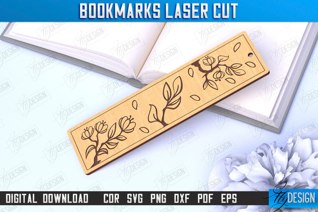 Laser-Engraved Bookmark | Book Lover | Book Marker | Page Holder | CNC File SVG Fly Design 