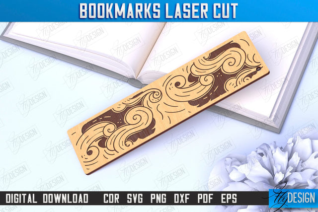 Laser-Engraved Bookmark | Book Lover | Book Marker | Page Holder | CNC File SVG Fly Design 