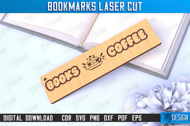 Laser-Engraved Bookmark | Book Lover | Book Marker | Page Holder | CNC File SVG Fly Design 