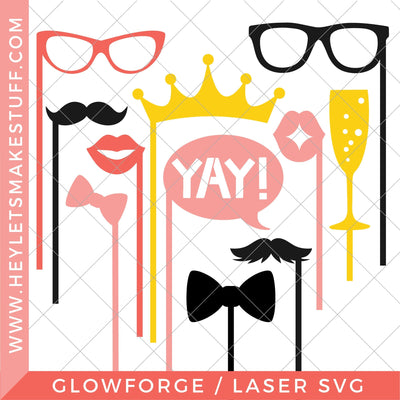 Laser Photo Booth Props SVG Hey Let's Make Stuff 