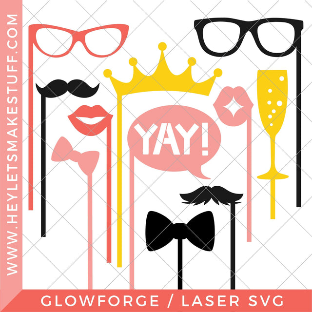 Laser Photo Booth Props SVG Hey Let's Make Stuff 