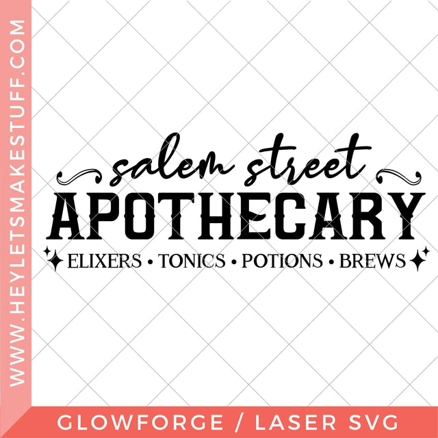 Laser Salem Street Apothecary Sign SVG Hey Let's Make Stuff 