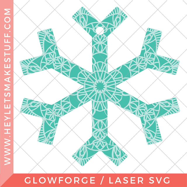 Laser Snowflake Ornament SVG Hey Let's Make Stuff 