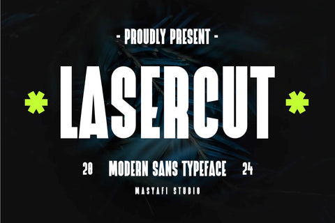 Lasercut Font Masyafi Studio 