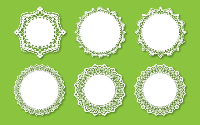 Laser/Paper Cut Round Lace Decor Bundle SVG naemmiah021 