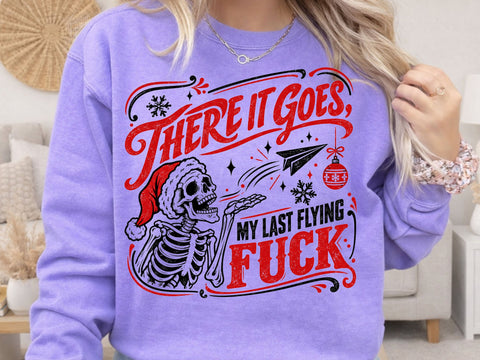 Last Flying Fuck Christmas Skeleton PNG SVG DesignDestine 