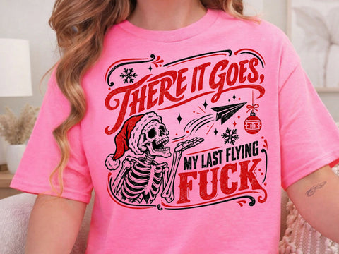Last Flying Fuck Christmas Skeleton PNG SVG DesignDestine 