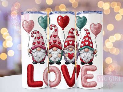 Latch Hook Yarn Gnome Tumbler, Love Gnome Wrap, Cozy Yarn Cup, 20oz Sublimation Wrap, Stylish Valentine Design Tumbler, Artistic Yarn Gnome Cup, Whimsical Love Theme Wrap Sublimation SvggirlplusArt 