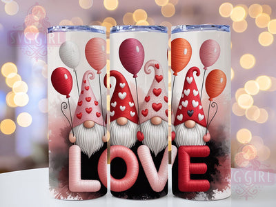 Latch Hook Yarn Gnome Tumbler, Love Gnome Wrap, Cozy Yarn Cup, 20oz Sublimation Wrap, Stylish Valentine Design Tumbler, Artistic Yarn Gnome Cup, Whimsical Love Theme Wrap Sublimation SvggirlplusArt 